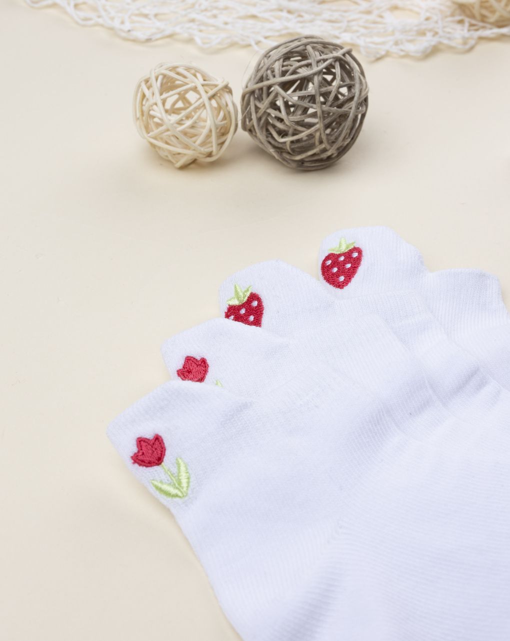 Pack 5 calze bianche bambina