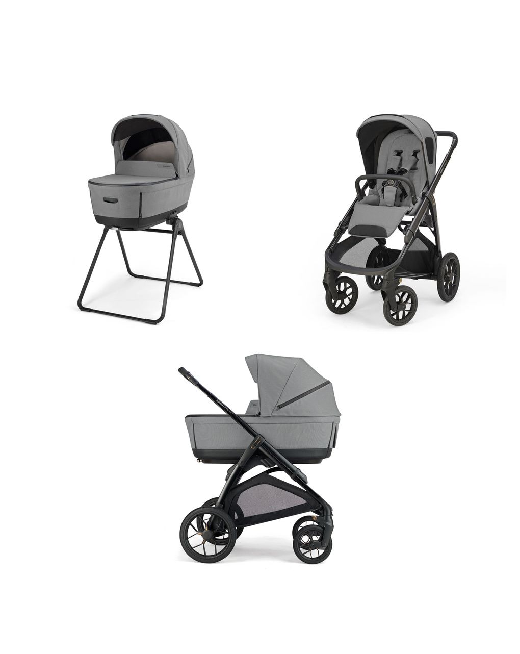 Aptica xt system duo - canyon grey con telaio black - inglesina