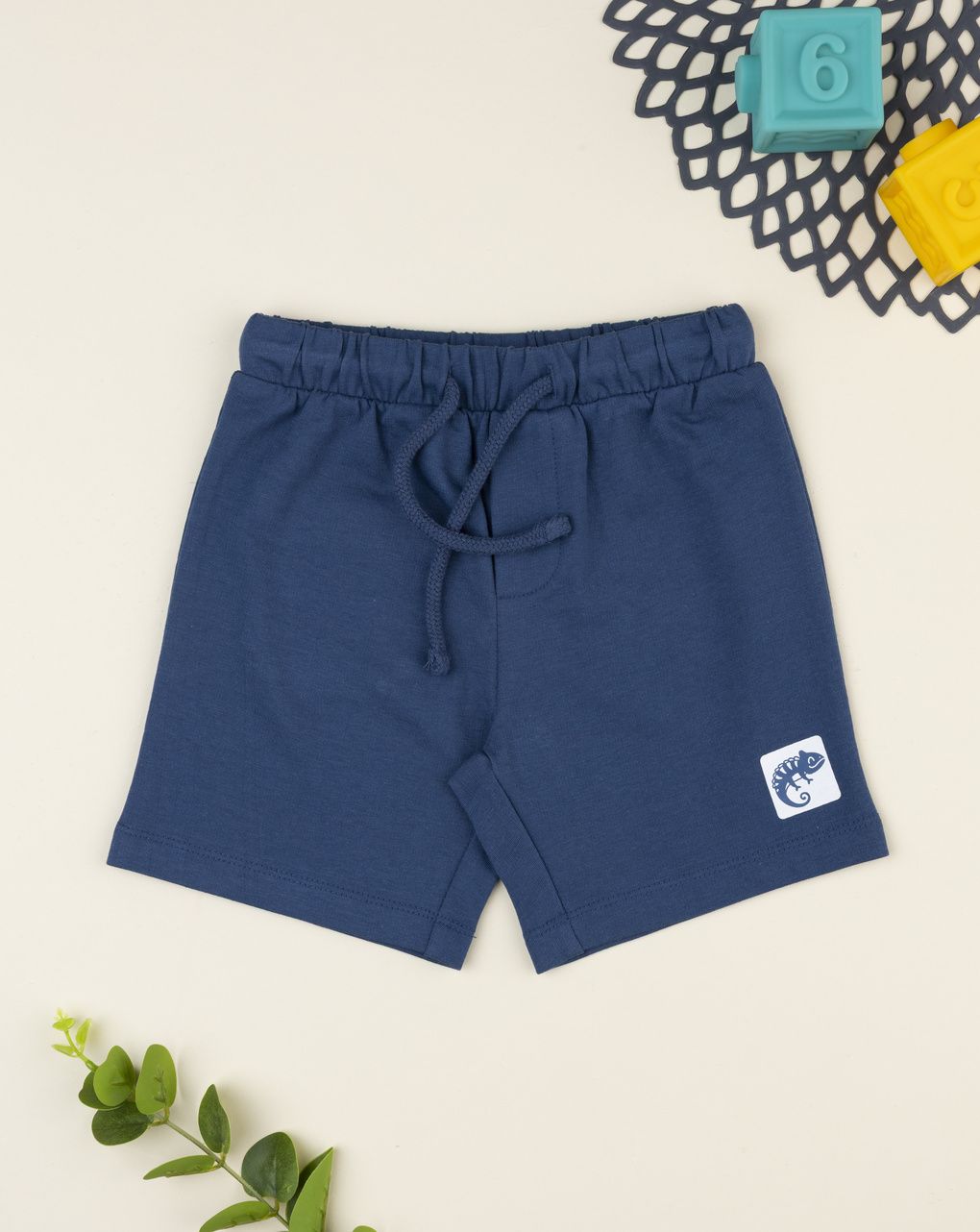 Shorts blu bambino camaleonte