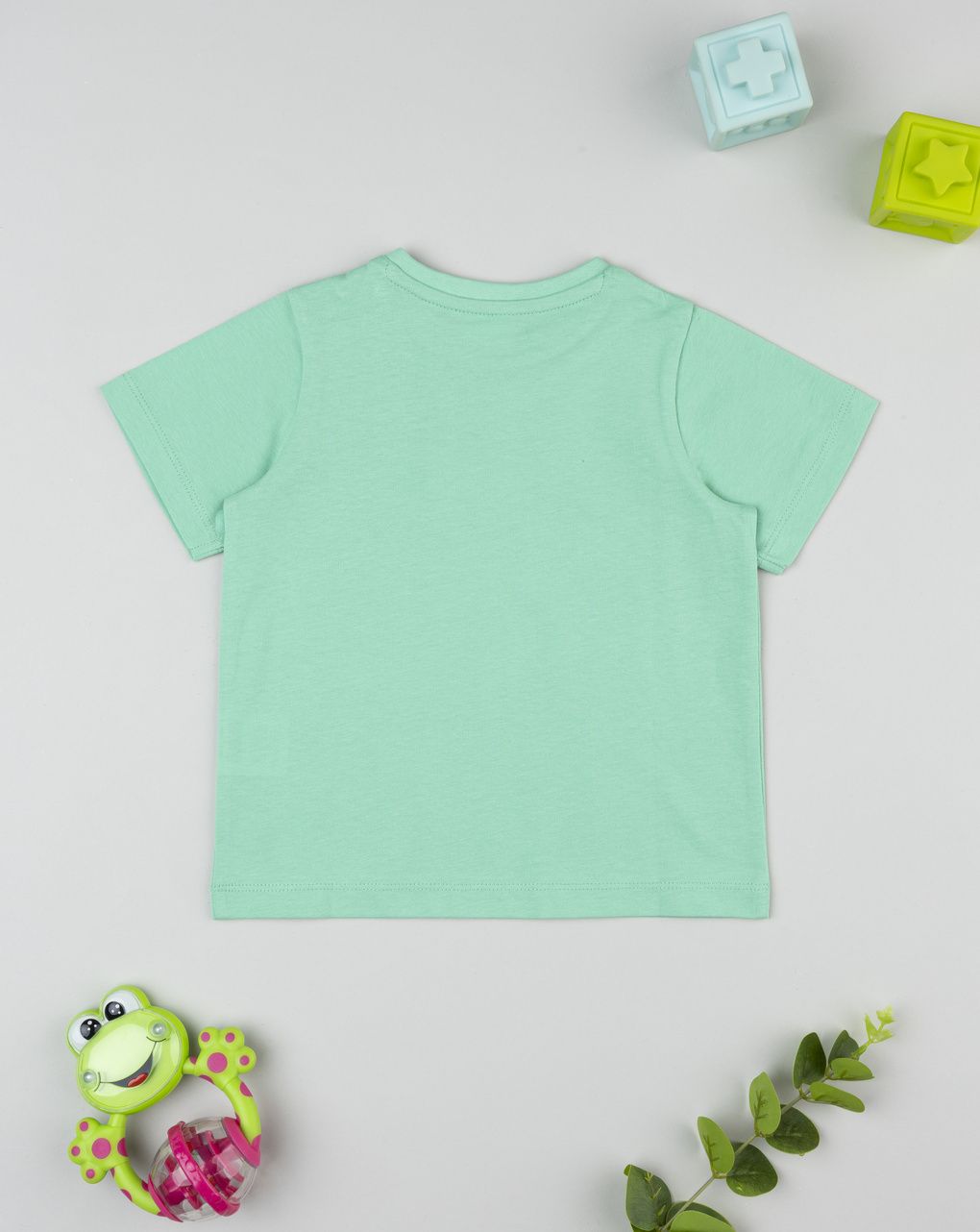 T-shirt bimbo verde chiaro coccodrillo