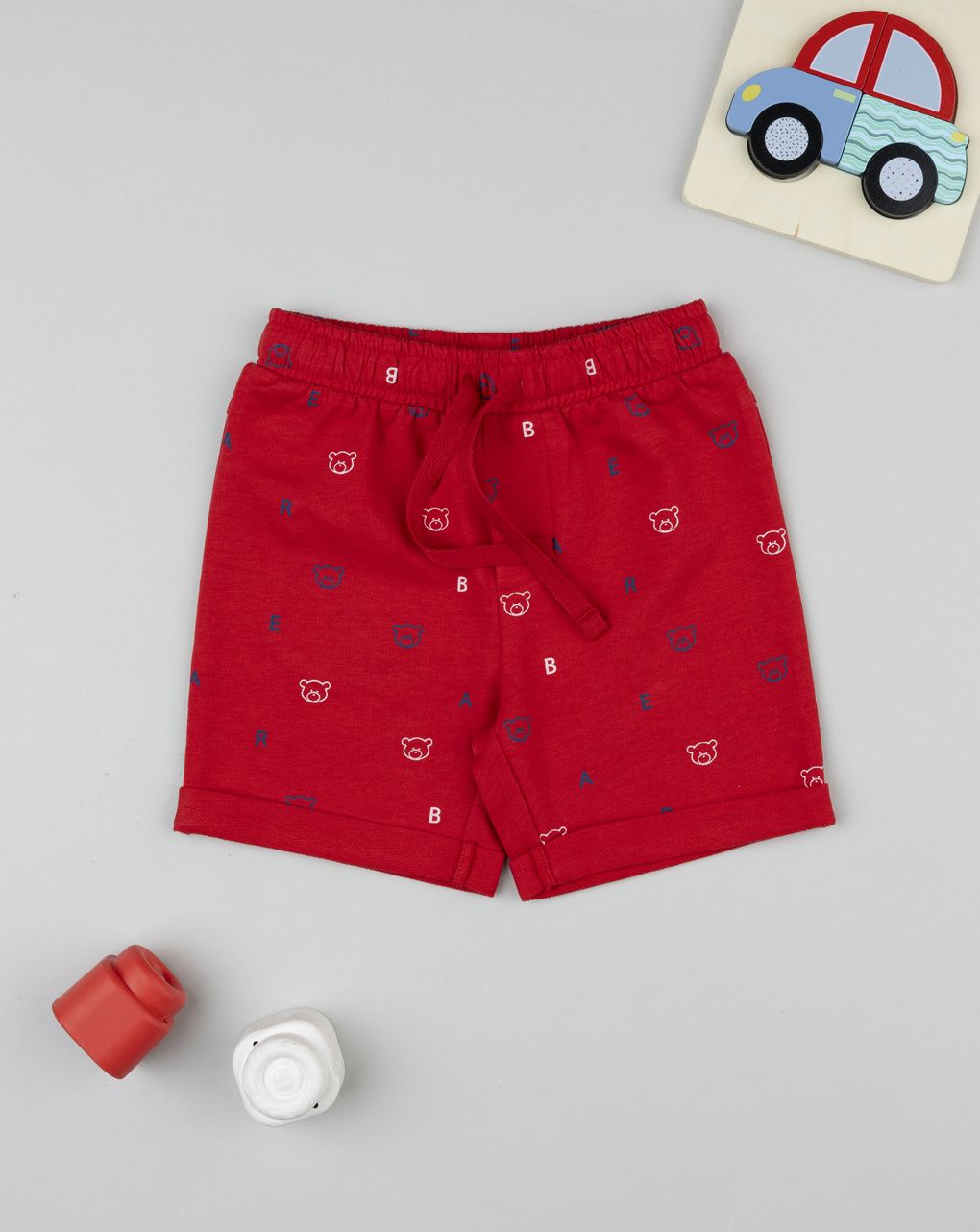 Shorts bimbo rossi allover