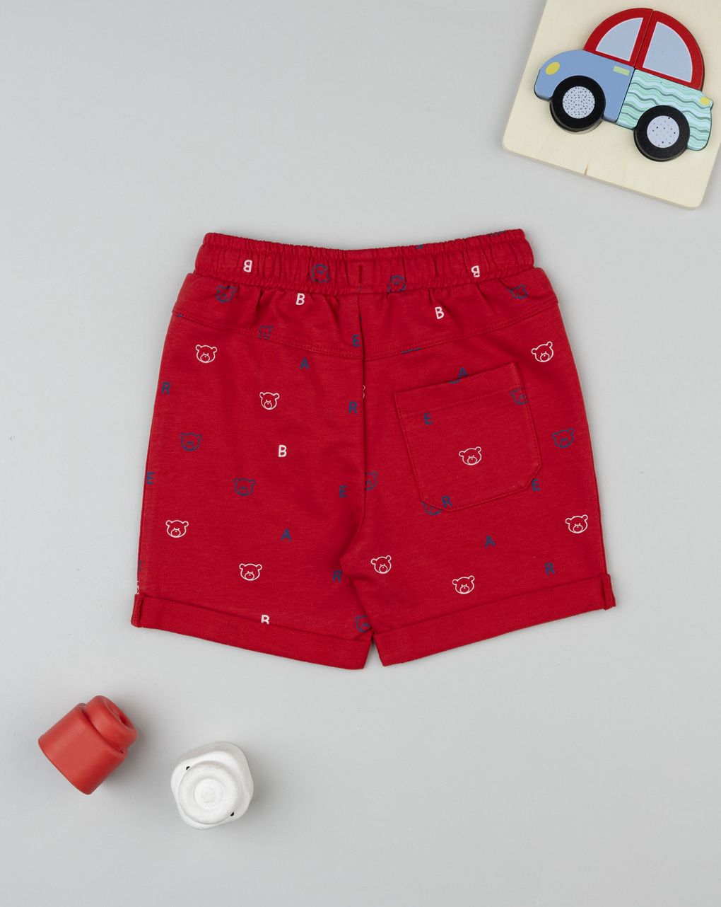 Shorts bimbo rossi allover