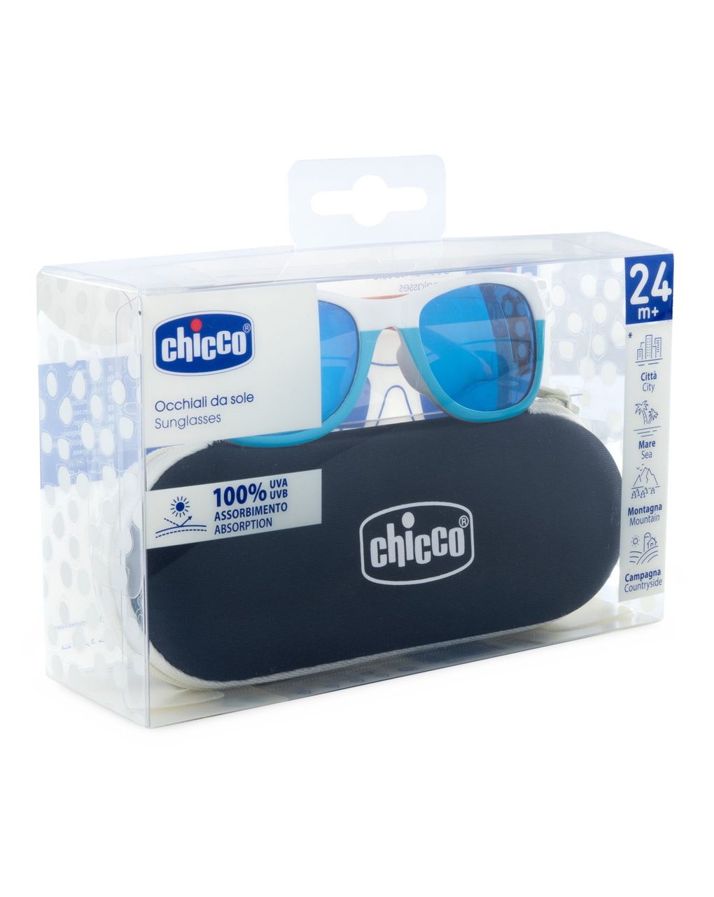 Occhiale da sole tiffany con lenti a specchio 24m+ - chicco