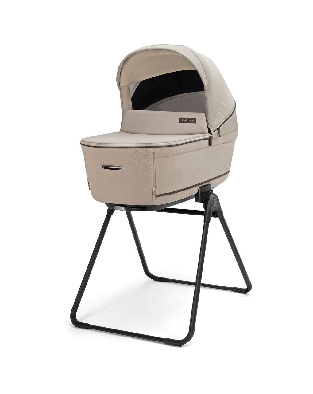 Aptica system quattro - vicuna beige con telaio palladio e seggiolino auto darwin infant recline evo - inglesina