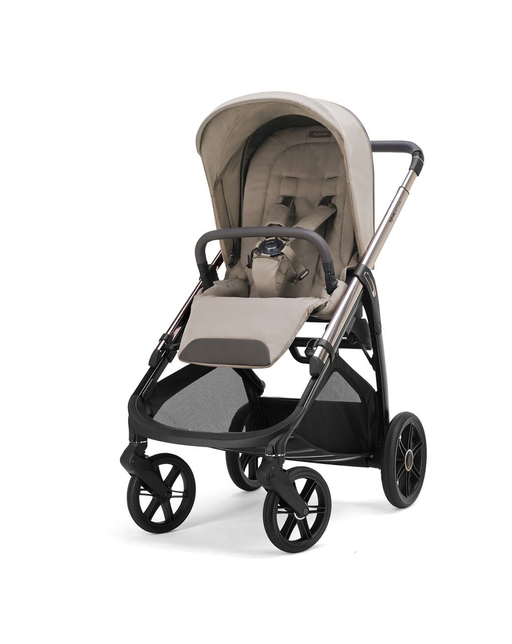 Aptica system quattro - vicuna beige con telaio palladio e seggiolino auto darwin infant recline evo - inglesina