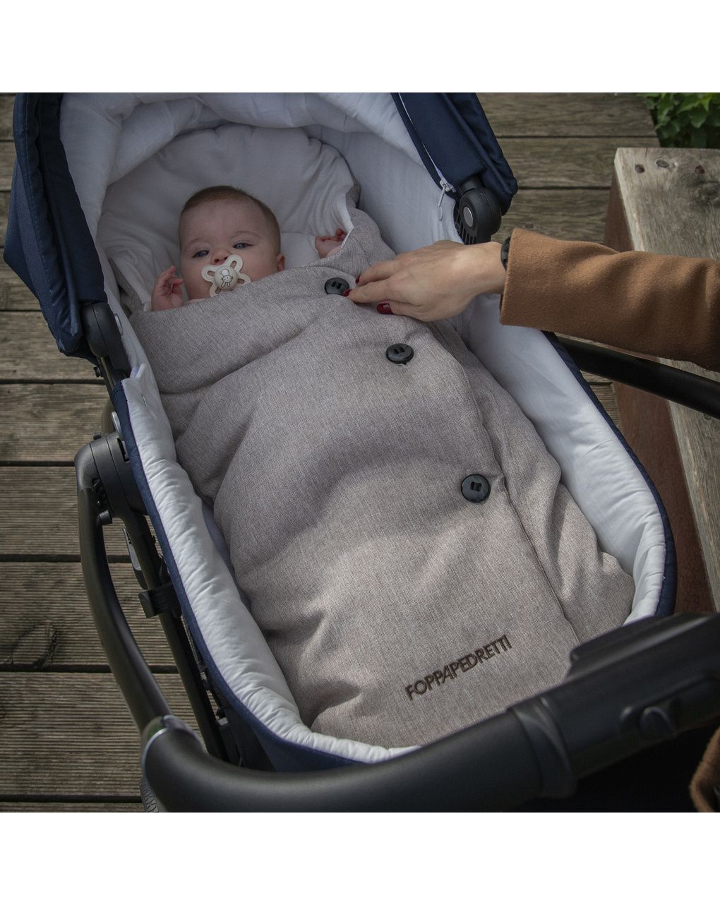 Trendy mini sacco passeggino melange grey - foppapedretti