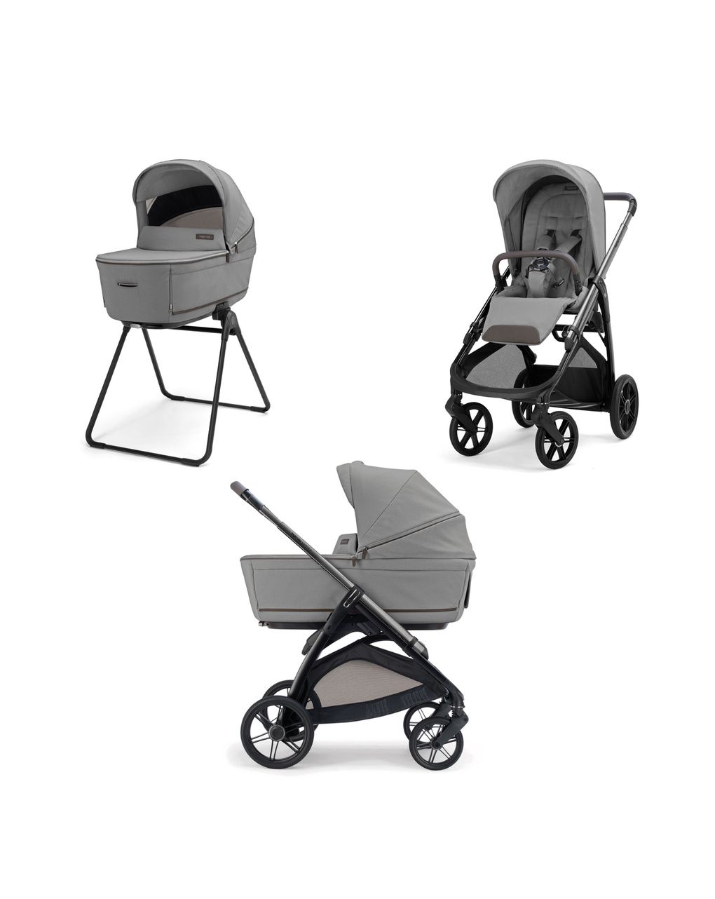 Aptica system duo - crystal grey con telaio litio - inglesina