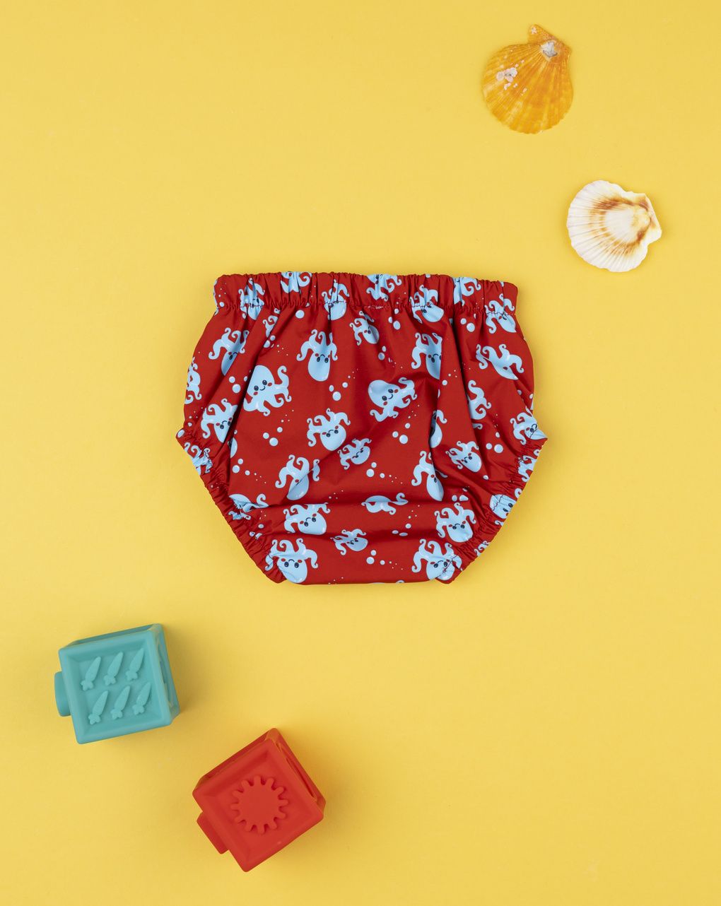 Costume antifugas bimbo rosso polpi allover