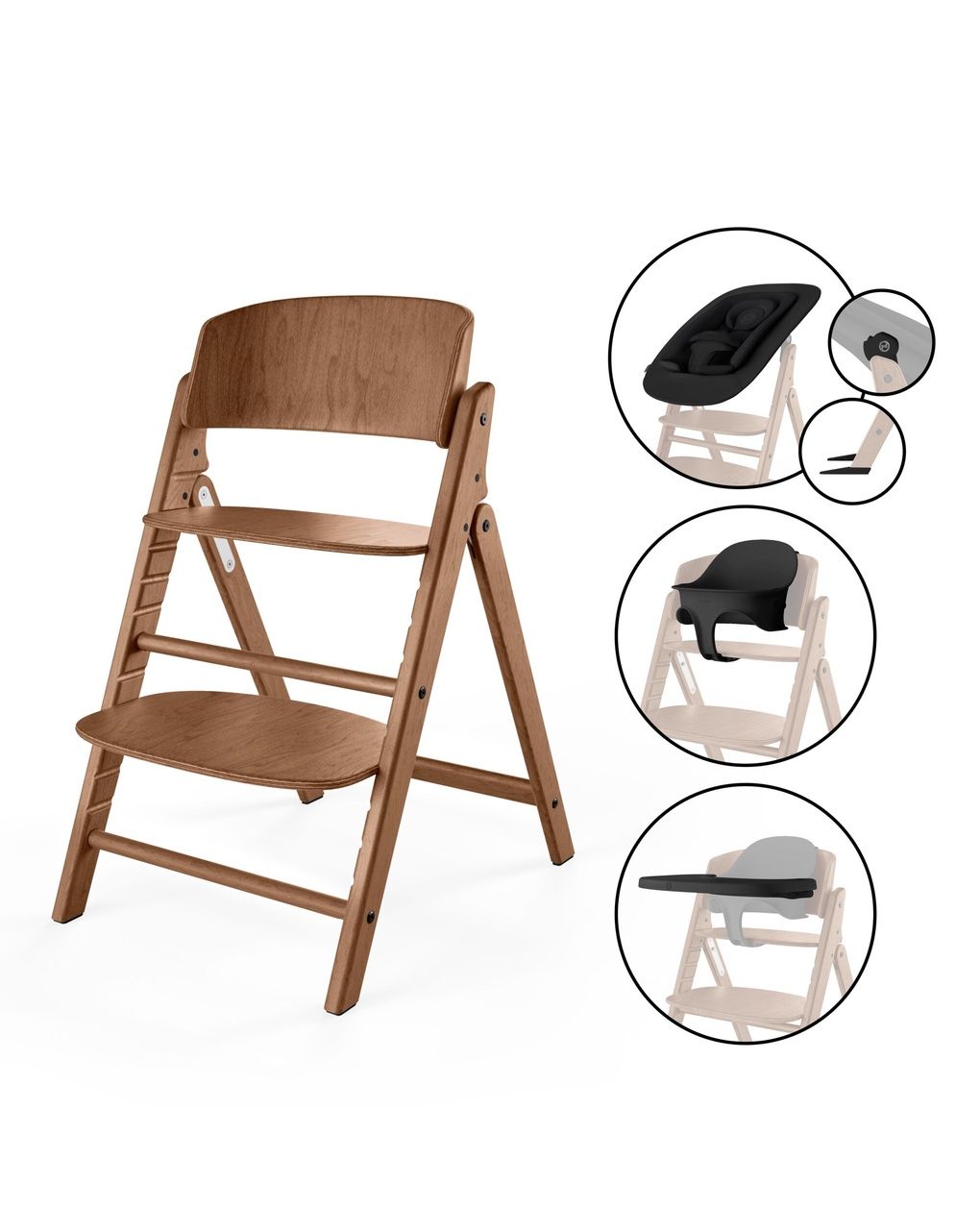 Seggiolone click & fold 4in1 set all natural dark - cybex