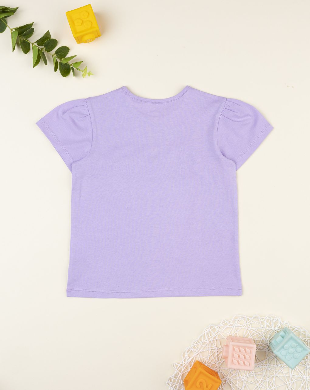 T-shirt lilla bambina margherite