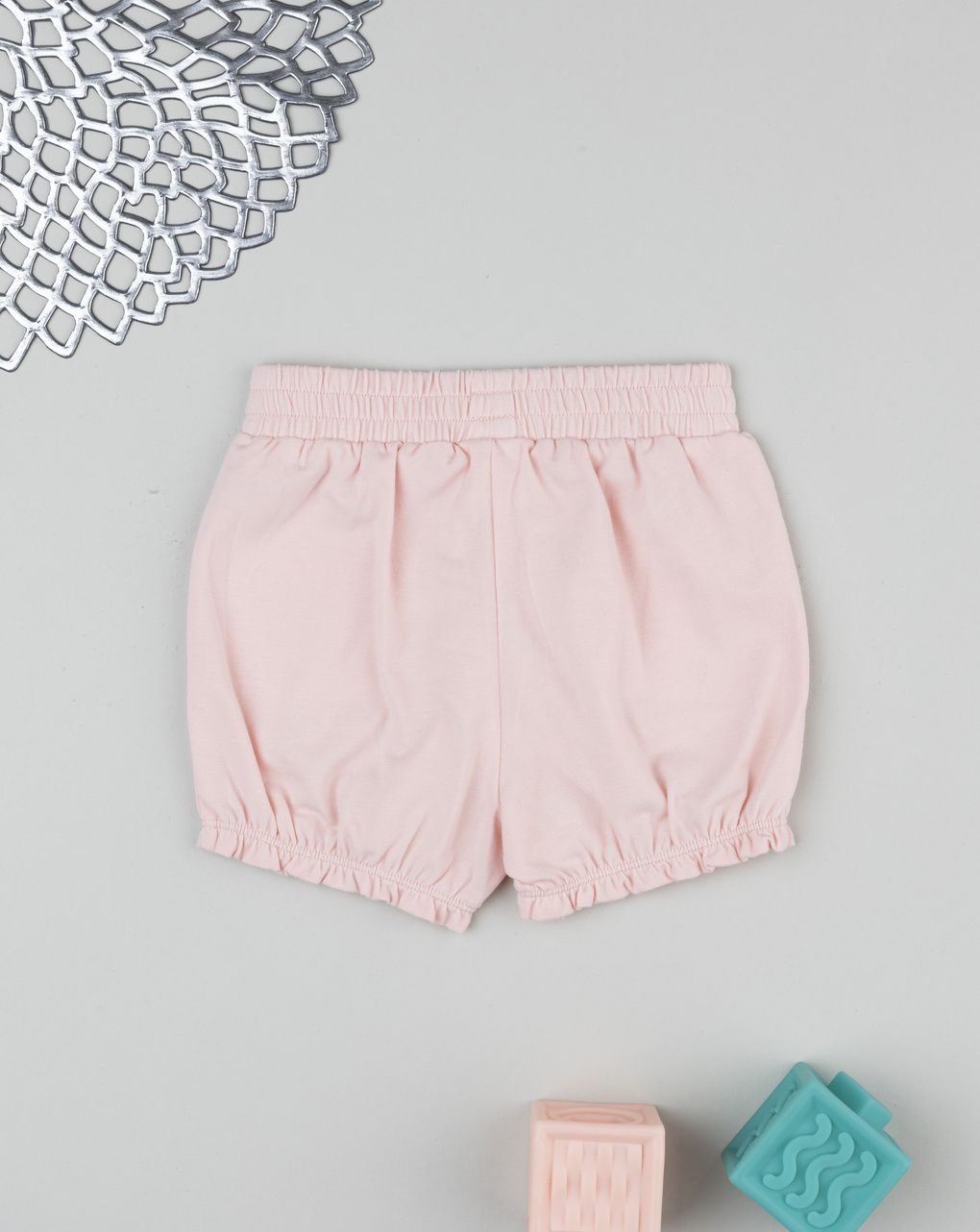 Shorts bimba rosa cipria