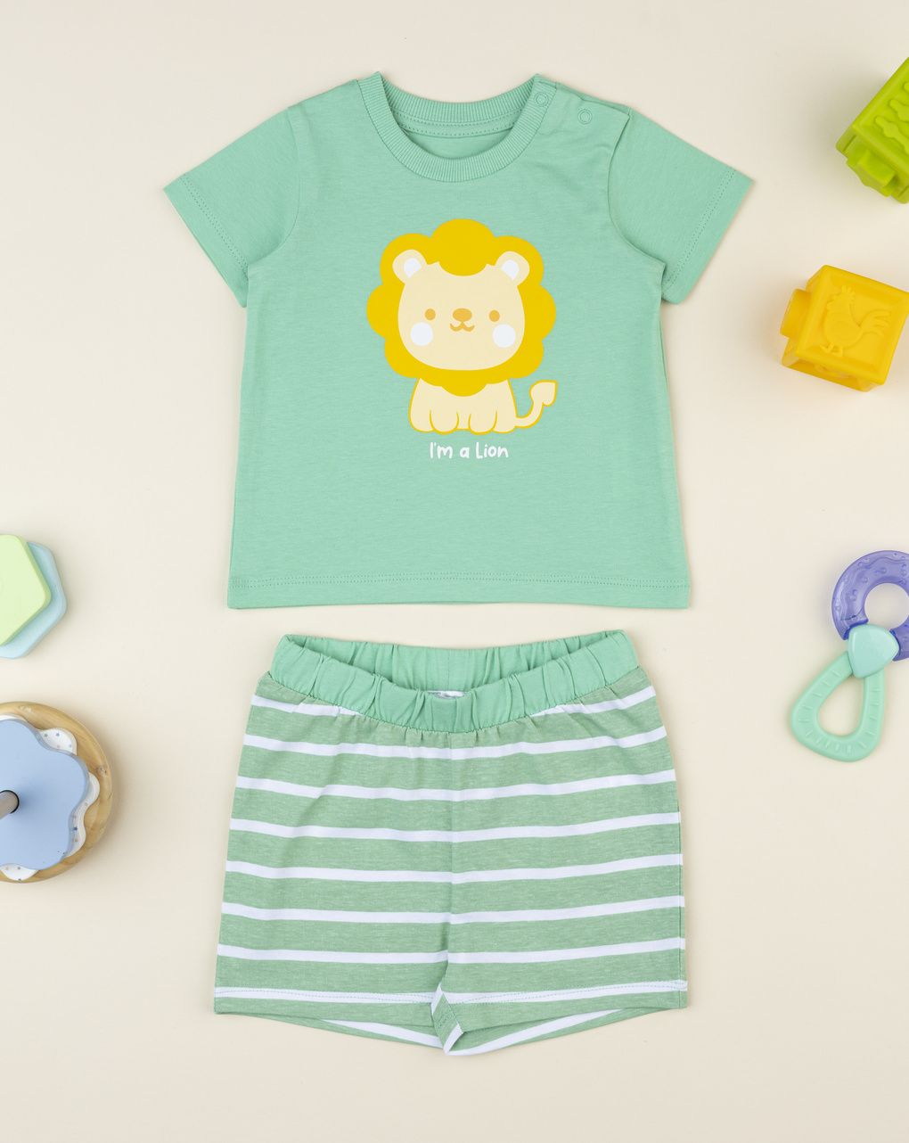 Completo estivo bimbo verde leone