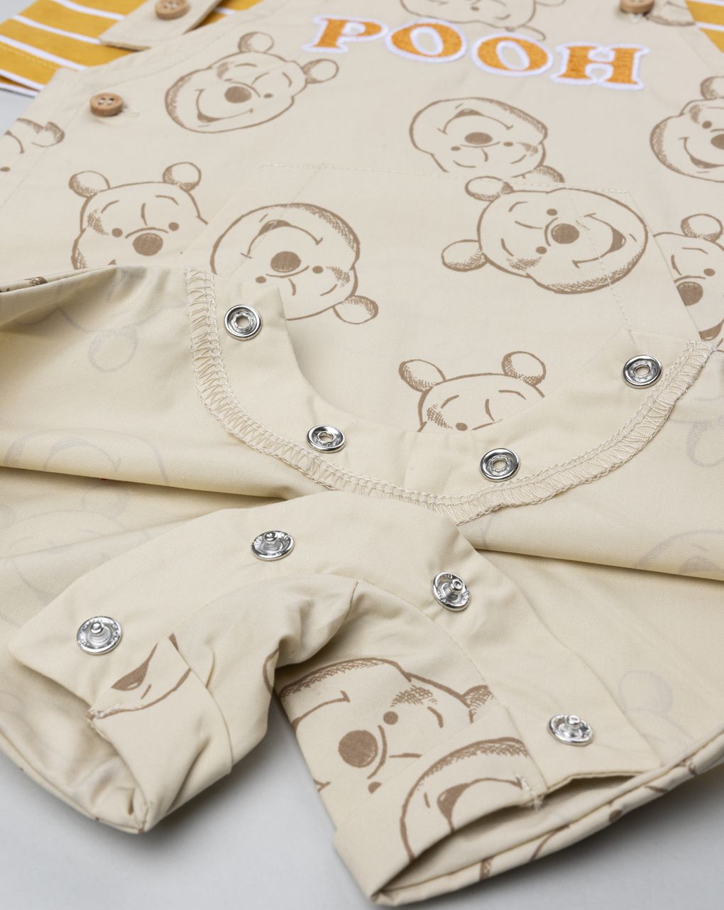 Completo salopette giallo bimbo winnie the pooh