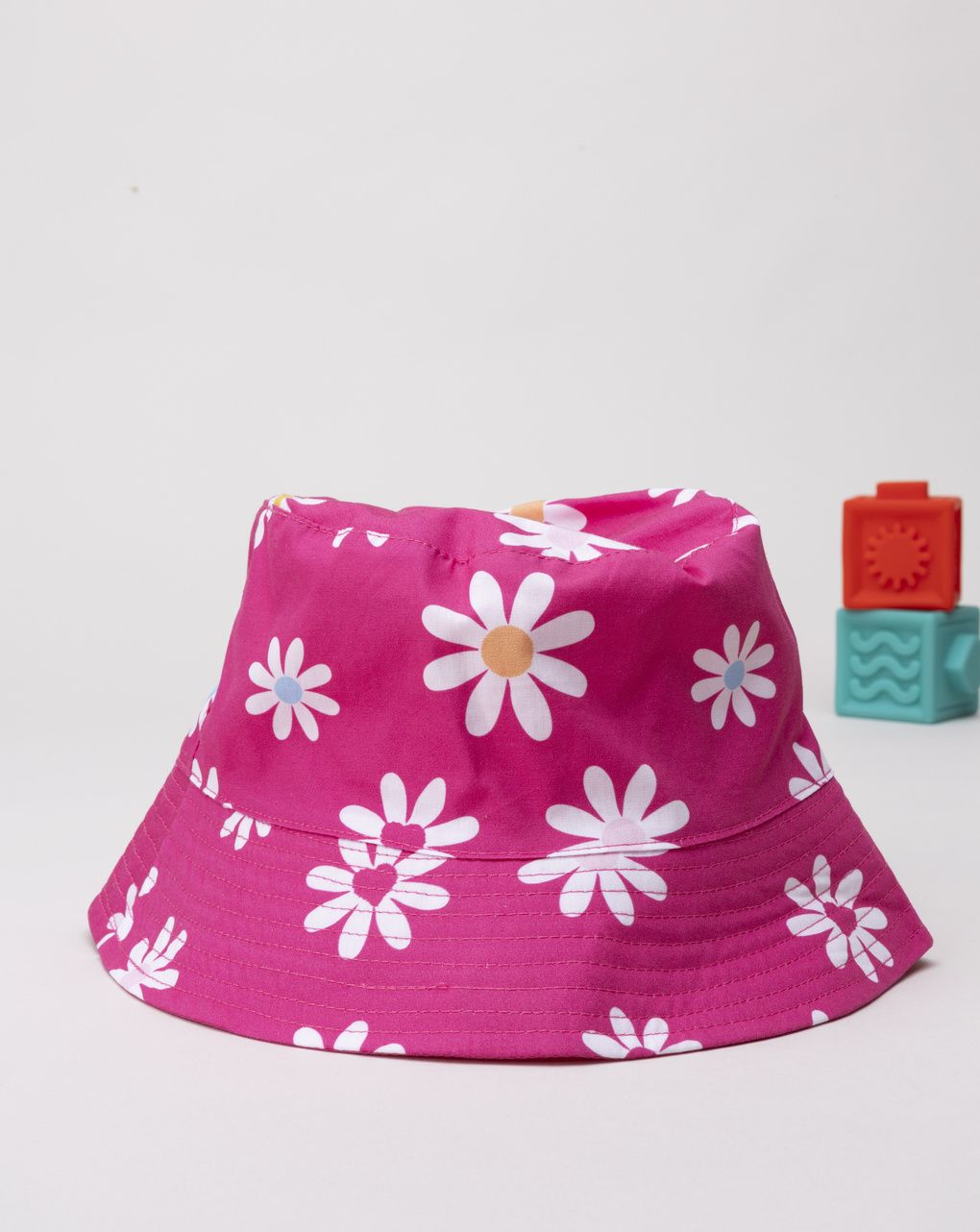 Cappello pescatore bimba margherite