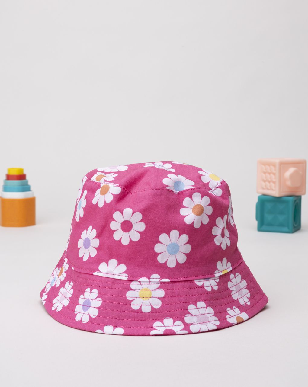 Cappello pescatore bambina margherite