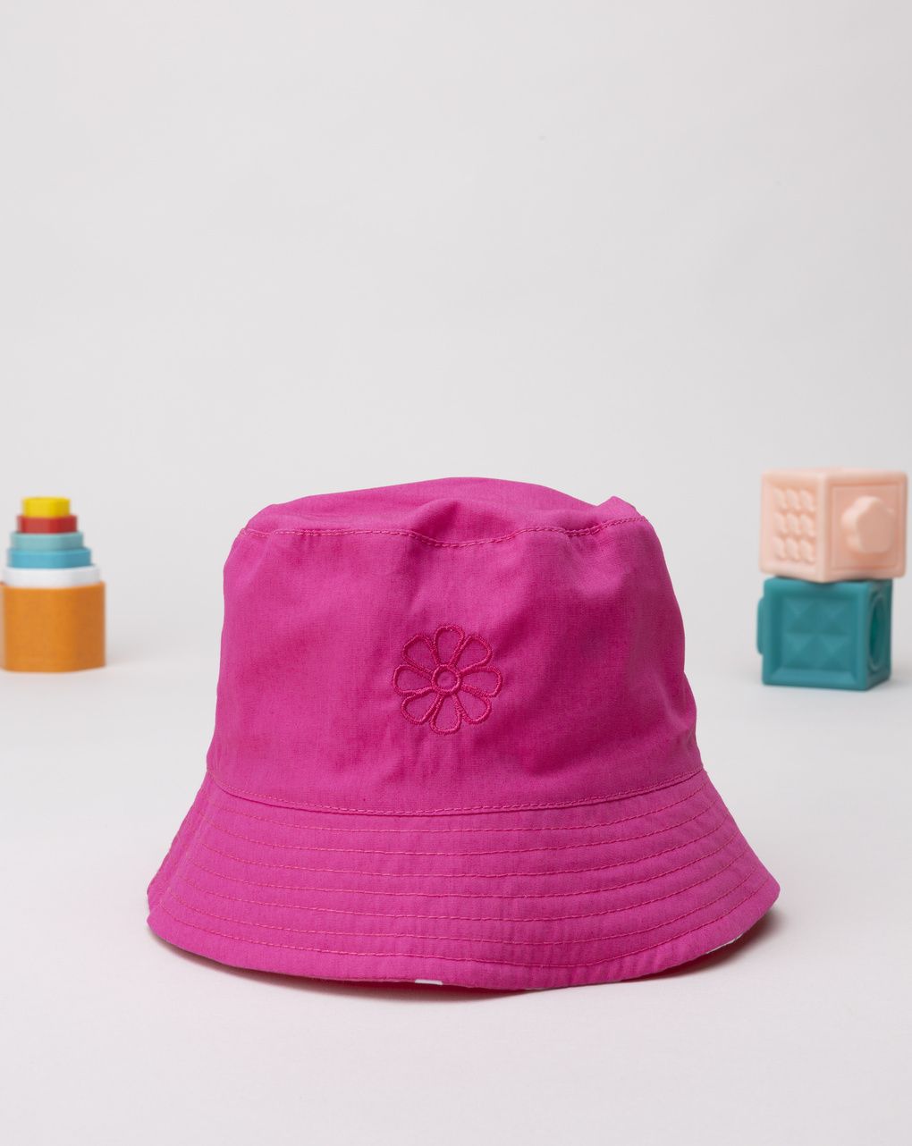 Cappello pescatore bambina margherite