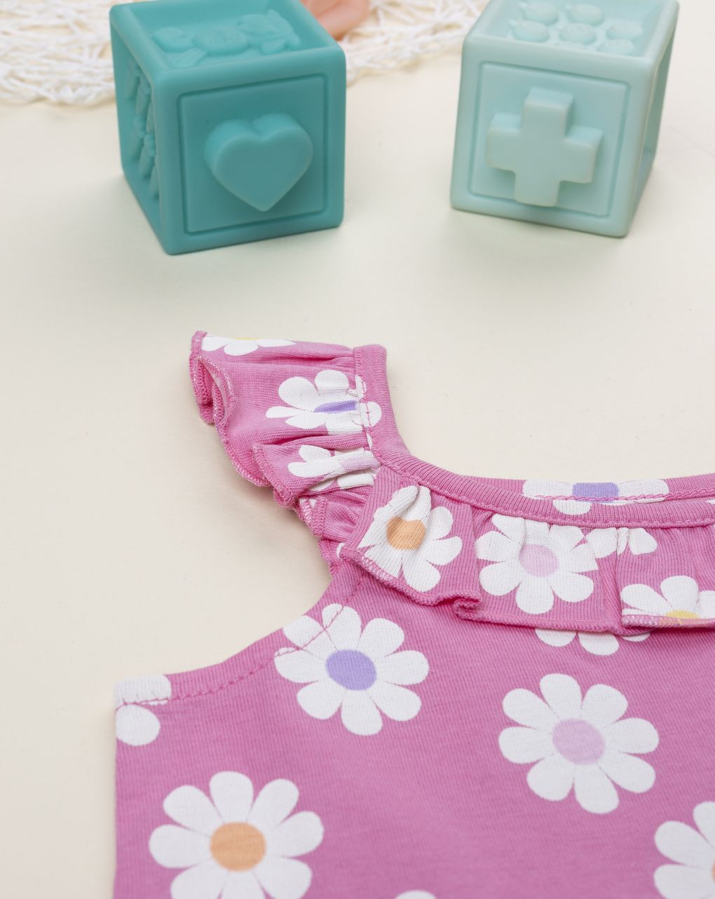 Abito rosa bimba margherite