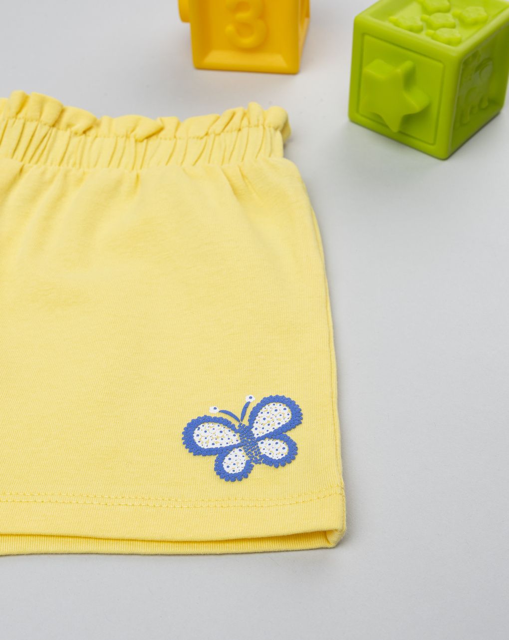 Shorts bimba gialli farfalla