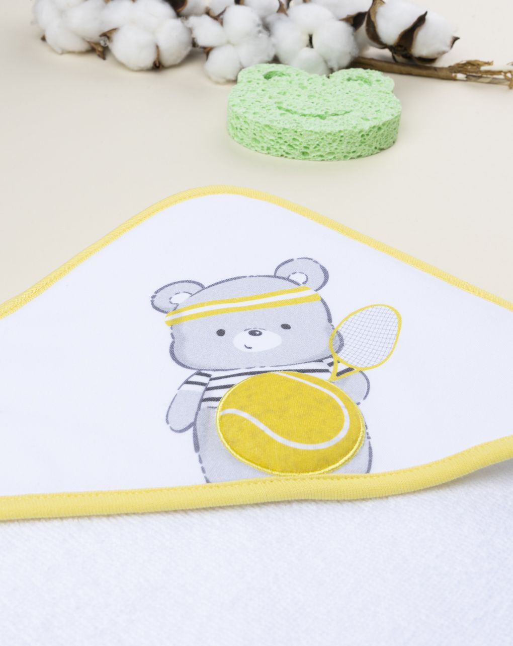 Quadrato spugna neonato orsetto