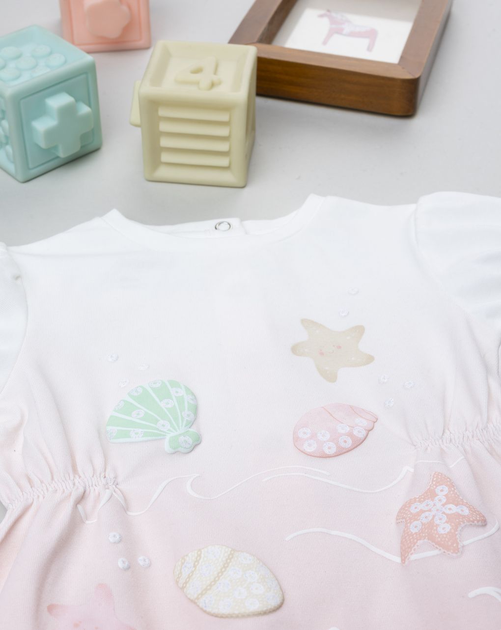 Pagliaccetto estivo bimba rosa sfumato