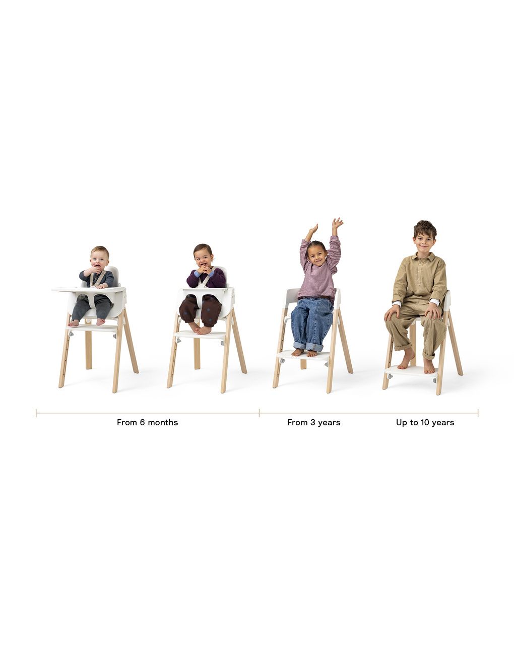 Seggiolone steps™ black warm brown- stokke