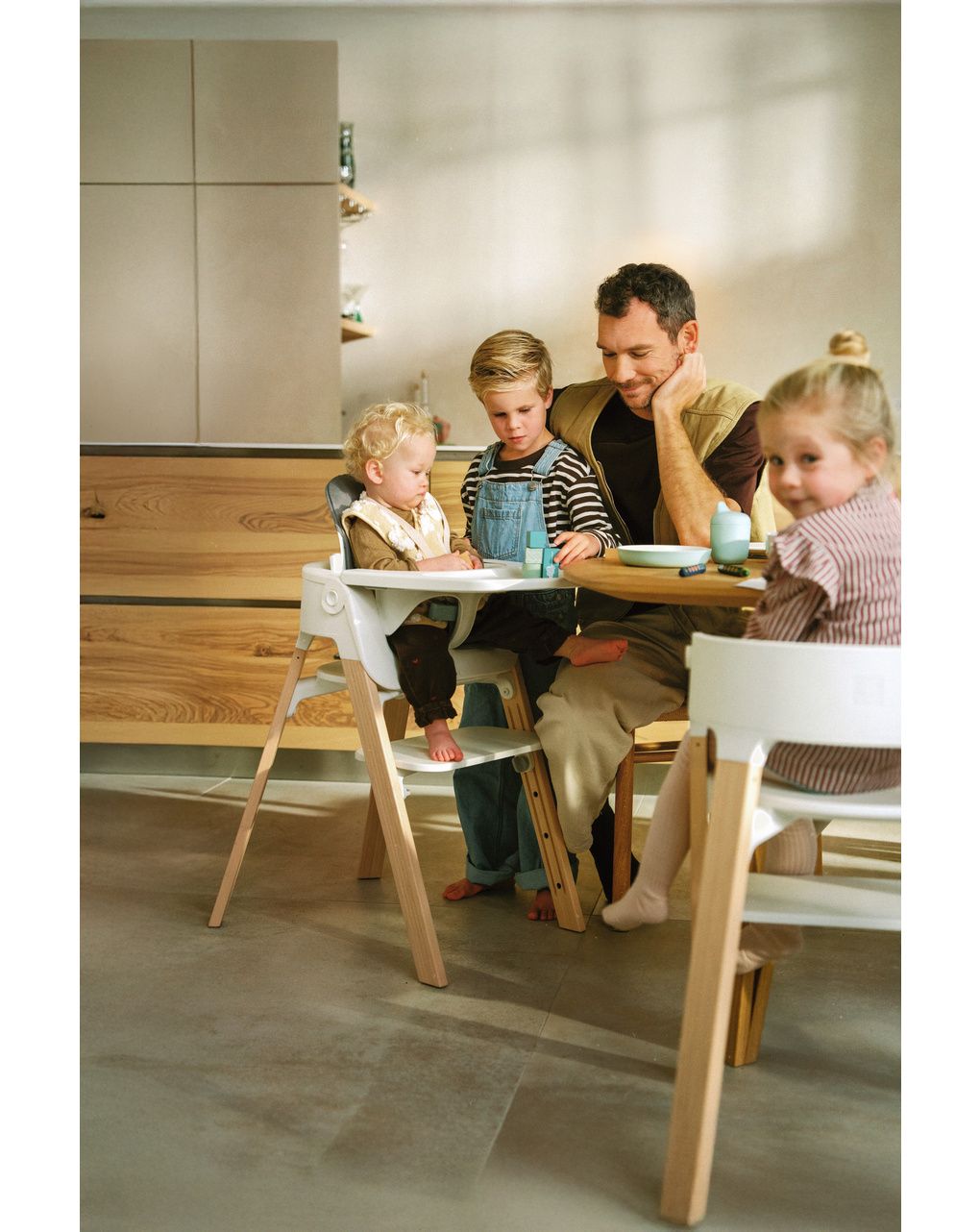 Seggiolone steps™ white natural- stokke