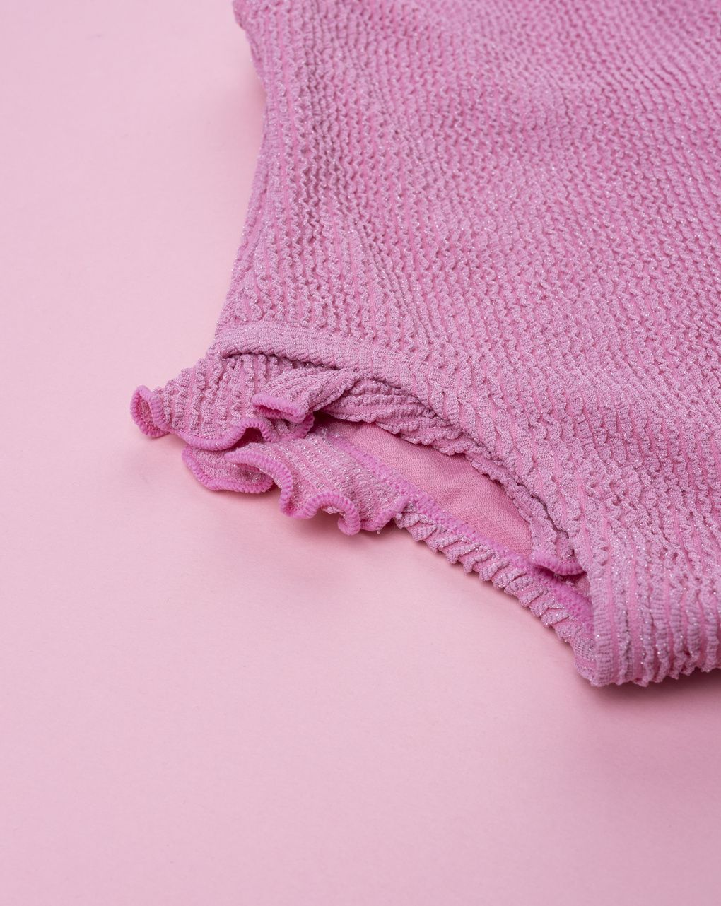 Costume intero bimba rosa con lurex