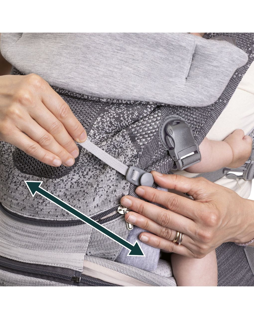 Marsupio airy hip fit carrier pebble - chicco