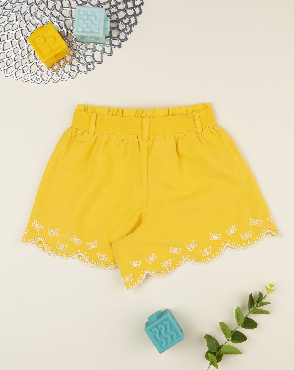 Shorts bambina gialli