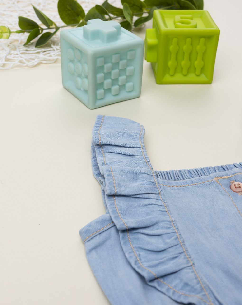 Pagliaccetto denim bimba