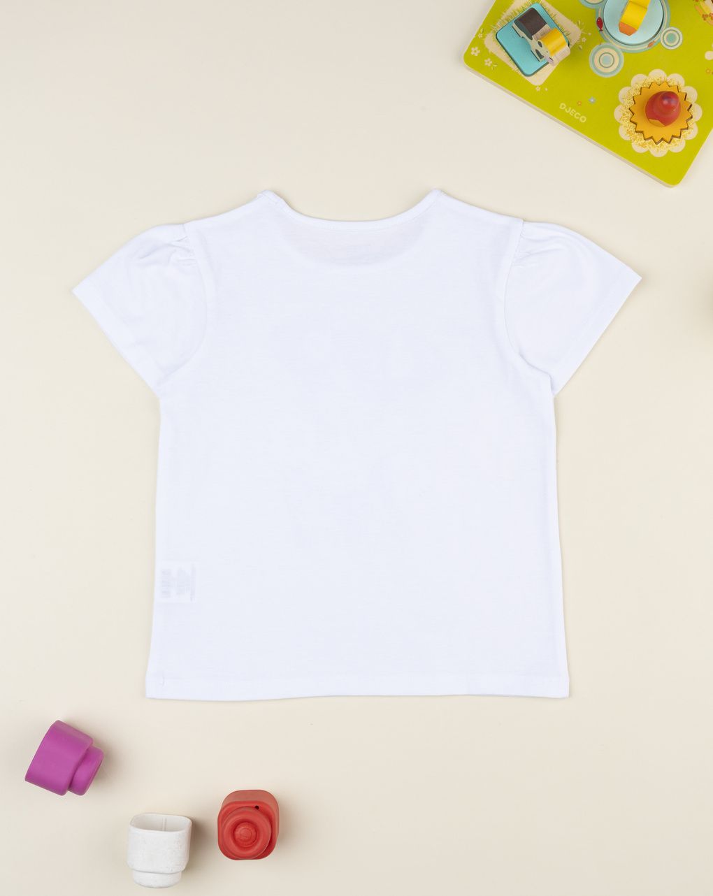 T-shirt bimba bianca stampata