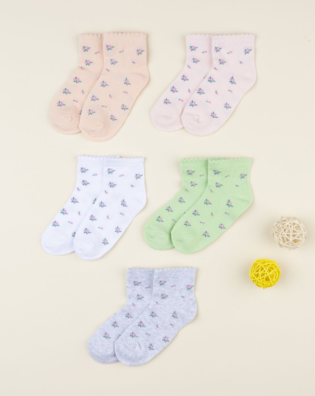 Pack 5 calze colorate bimba