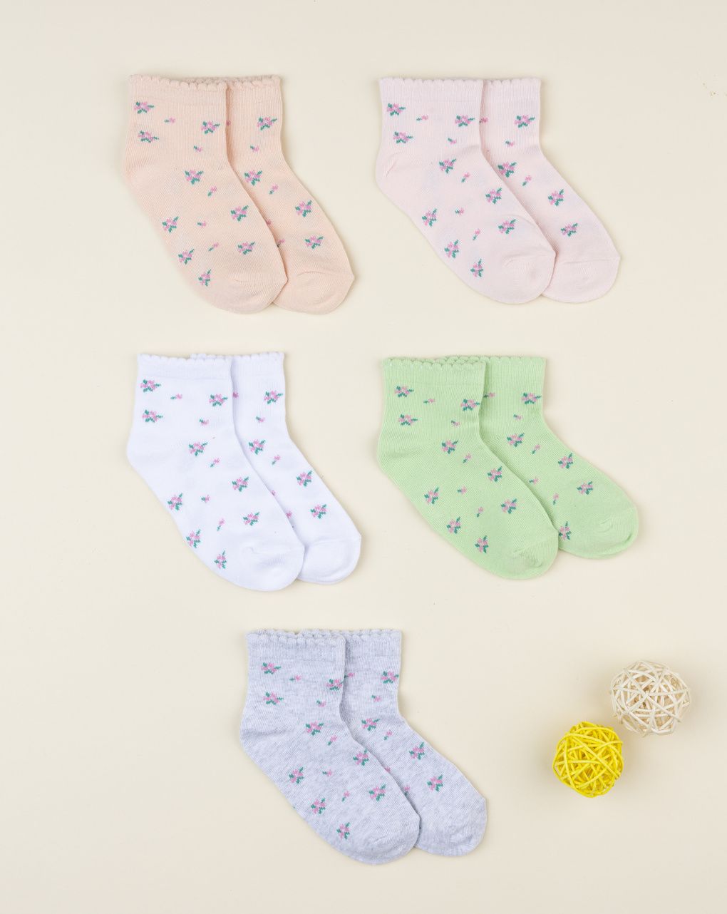 Pack 5 calze colorate bimba