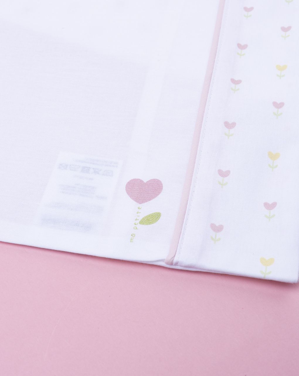 Set 3 pz culla/carrozzina fiori bimba