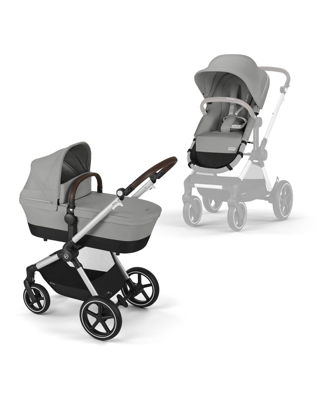 Duo eos lux slv stone grey mid grey - cybex
