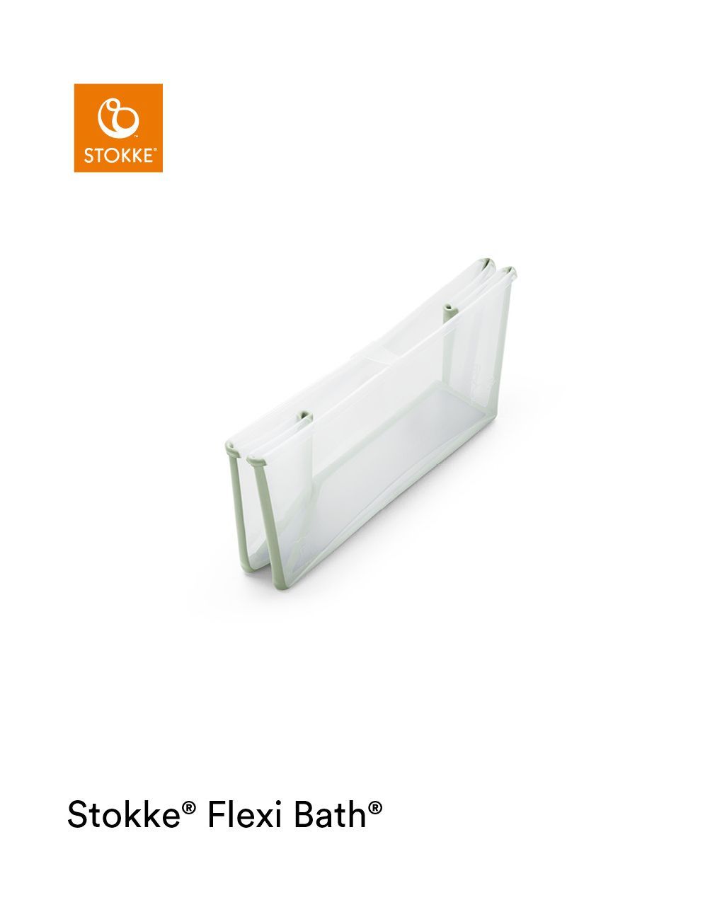 Vaschetta pieghevole flexi bath® trasparent green - stokke®