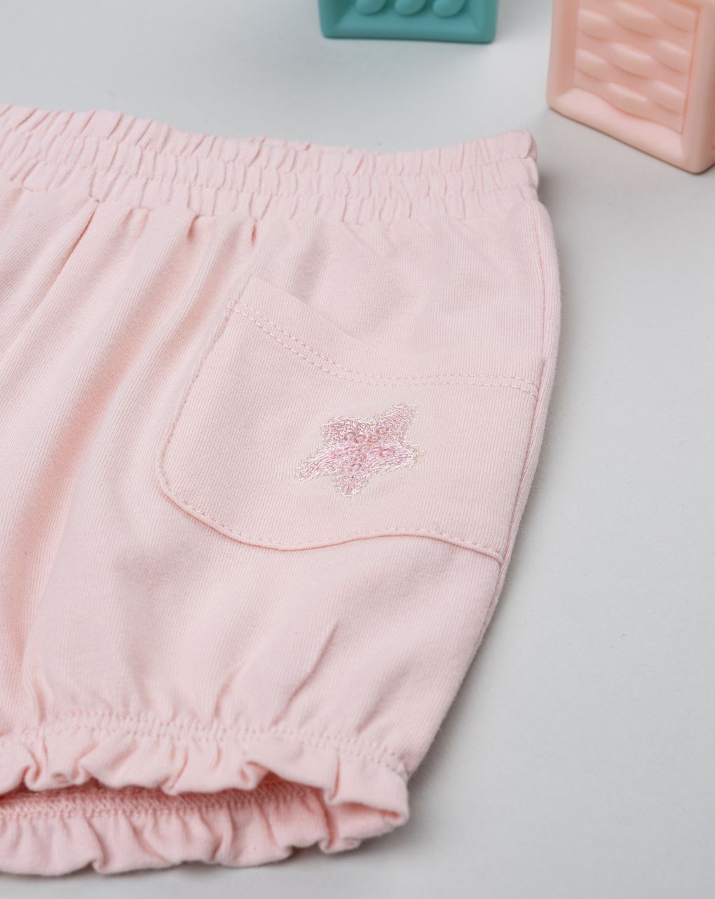 Shorts bimba rosa cipria