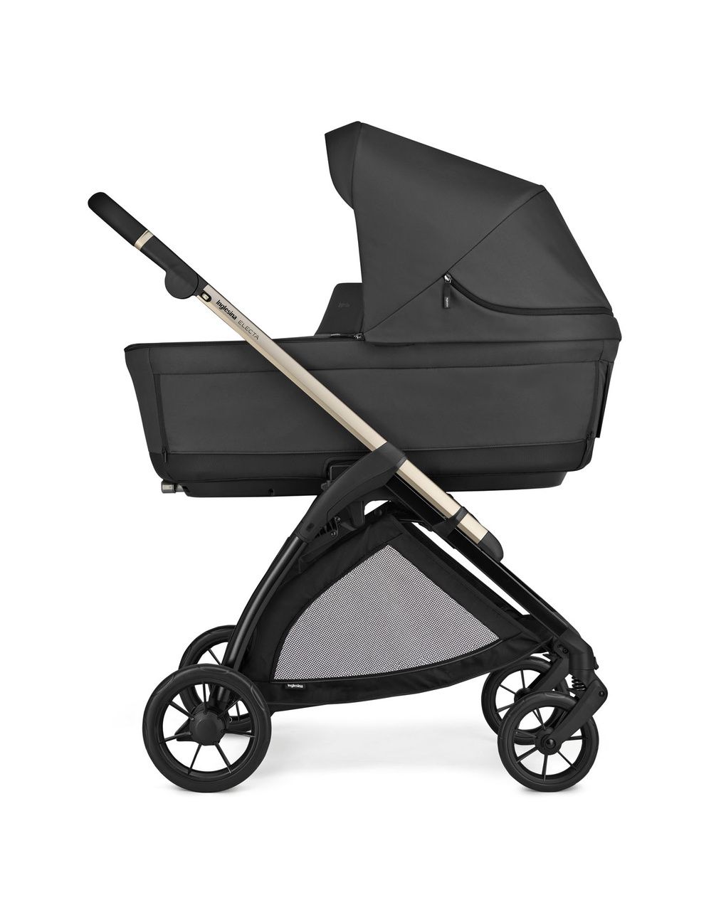 Electa system duo colore upper black con telaio iridio black - inglesina