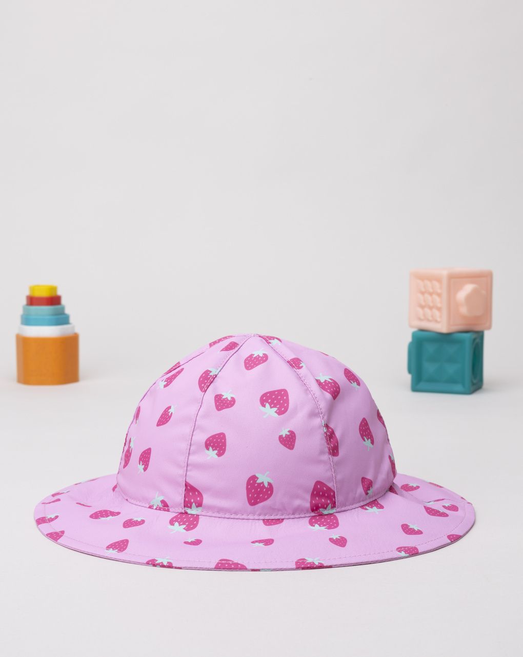 Cappello mare bimba rosa fragole