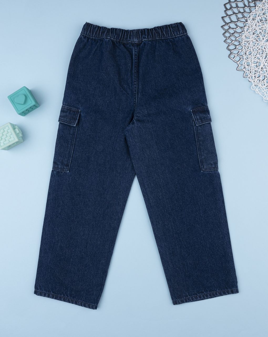 Pantaloni denim bambino con tasconi