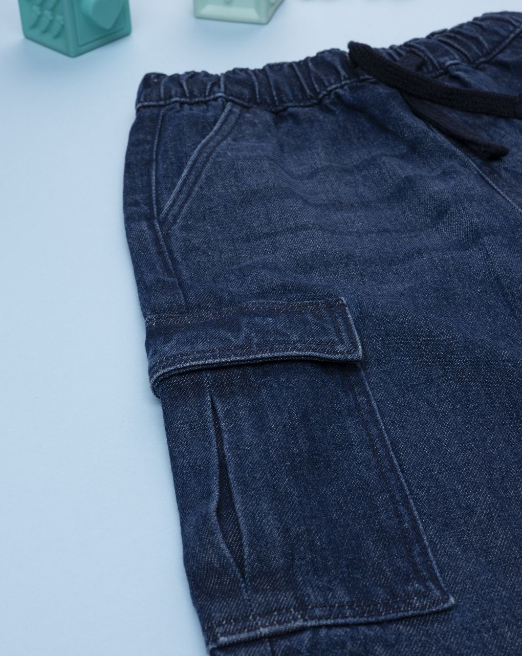 Pantaloni denim bambino con tasconi