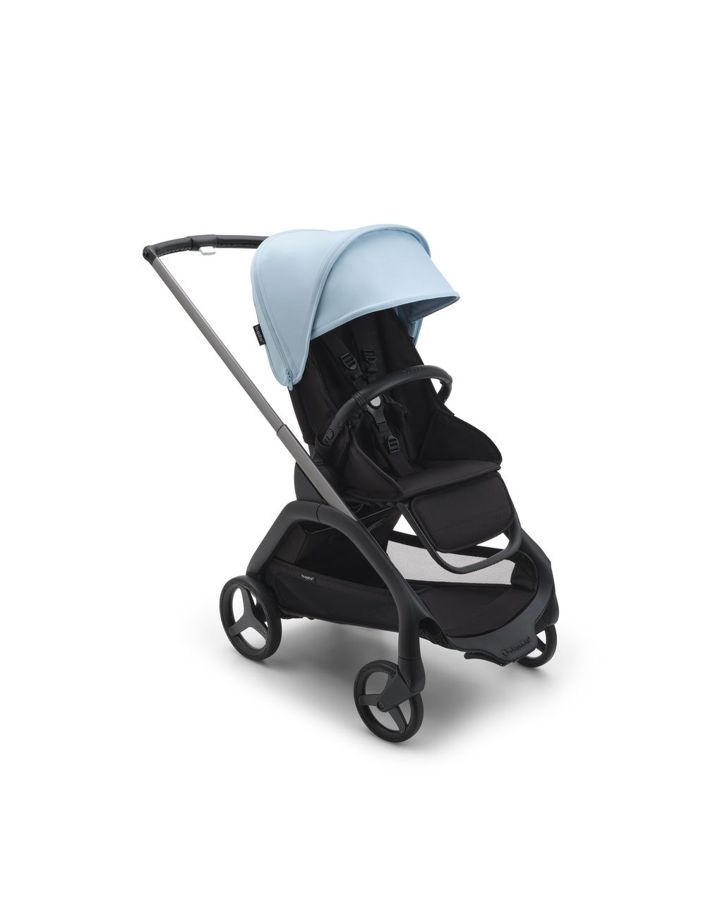 Passeggino dragonfly telaio graphite con seduta midnight black e cappottina skyline blue - bugaboo