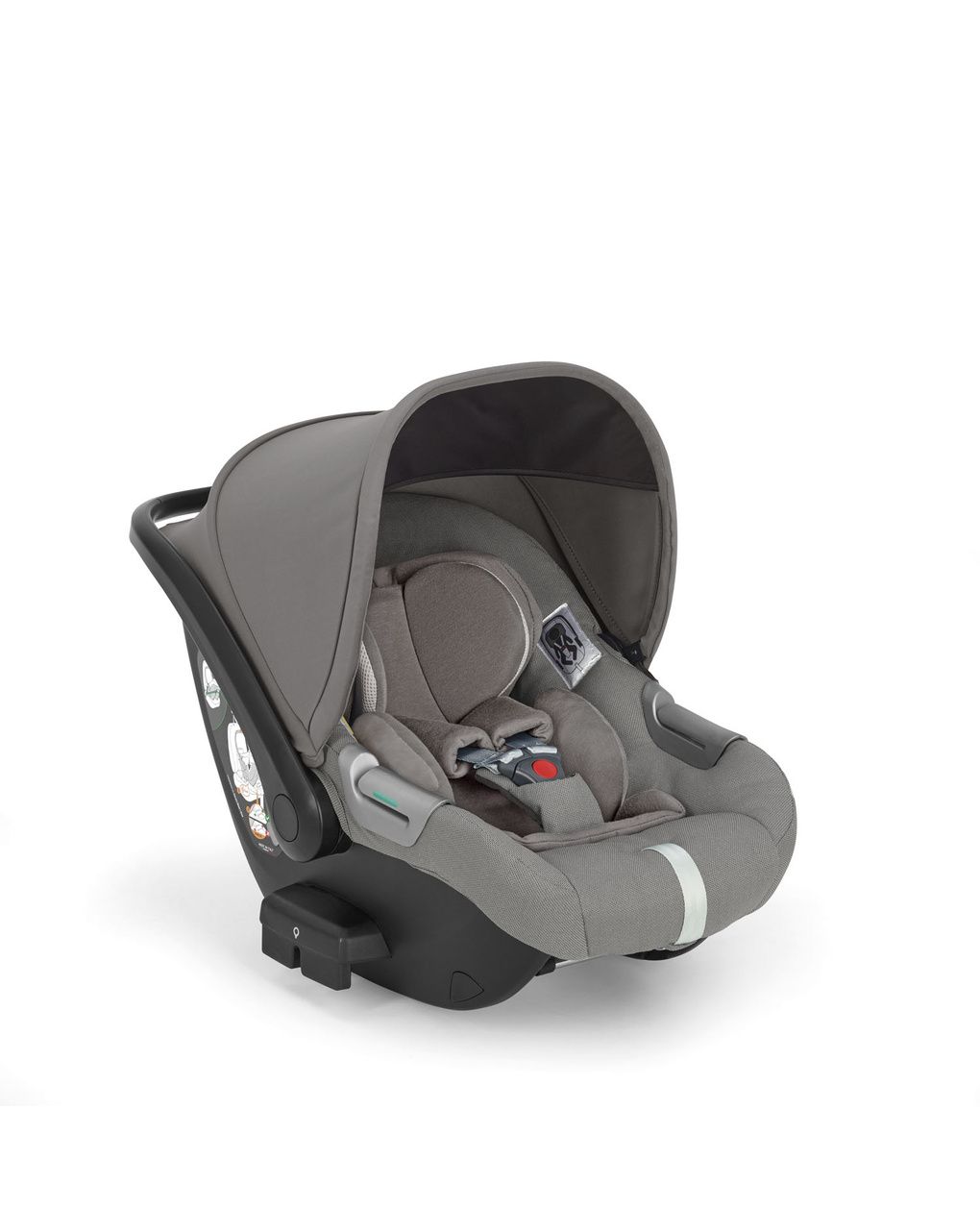 Sistema modulare aptica system quattro - platinum grey con telaio litio e seggiolino auto darwin infant - inglesina