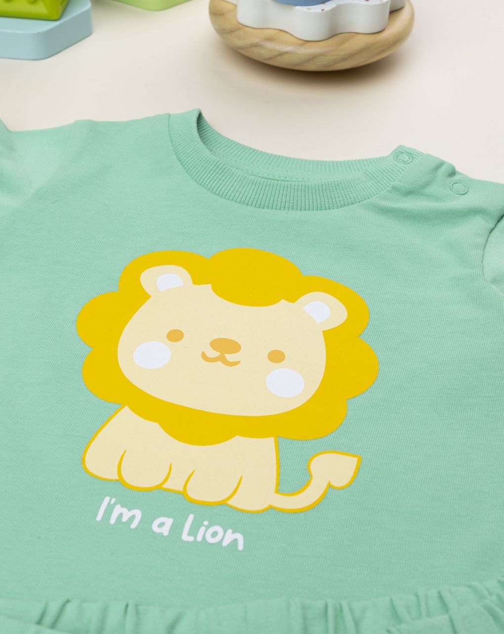 Completo estivo bimbo verde leone