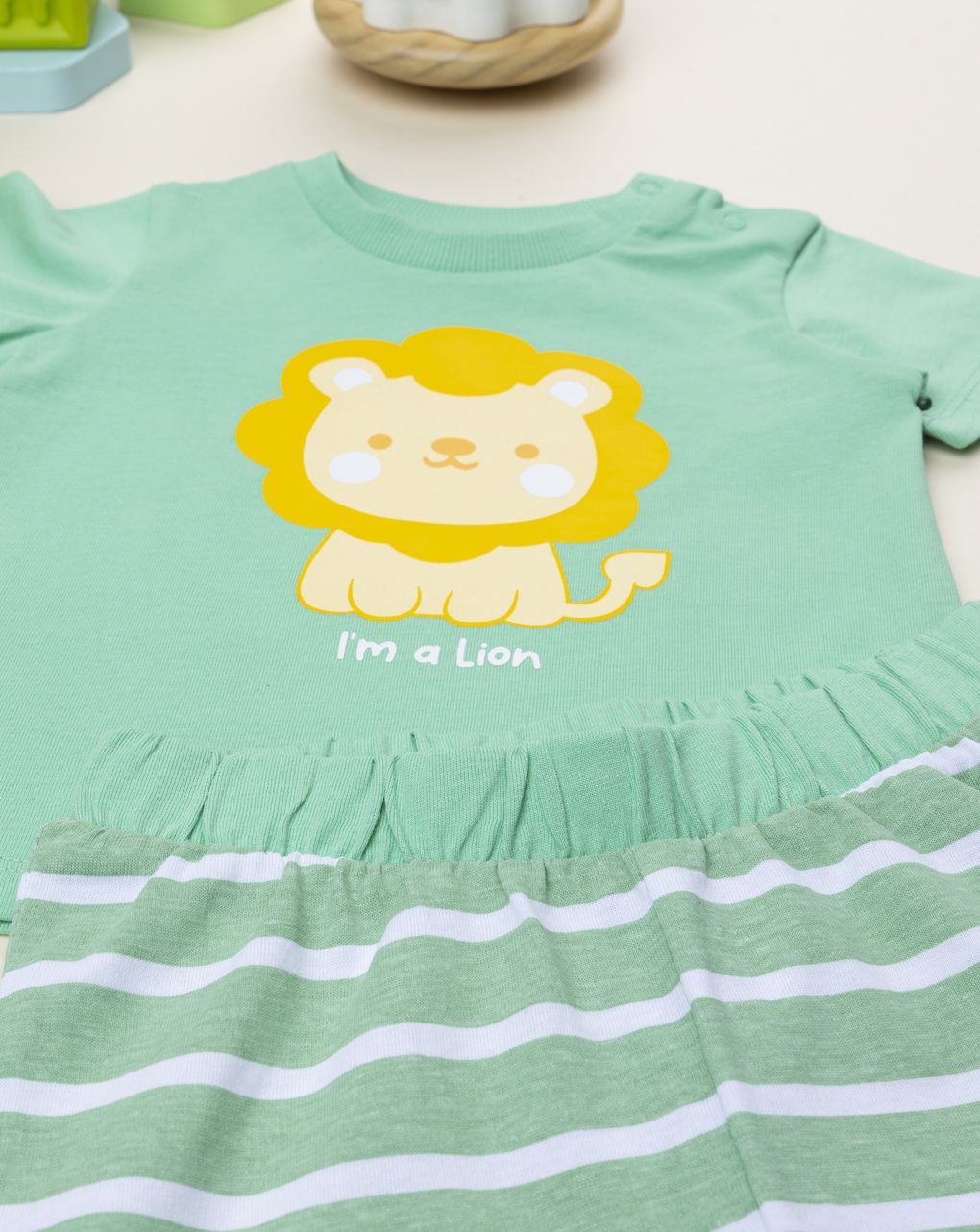 Completo estivo bimbo verde leone