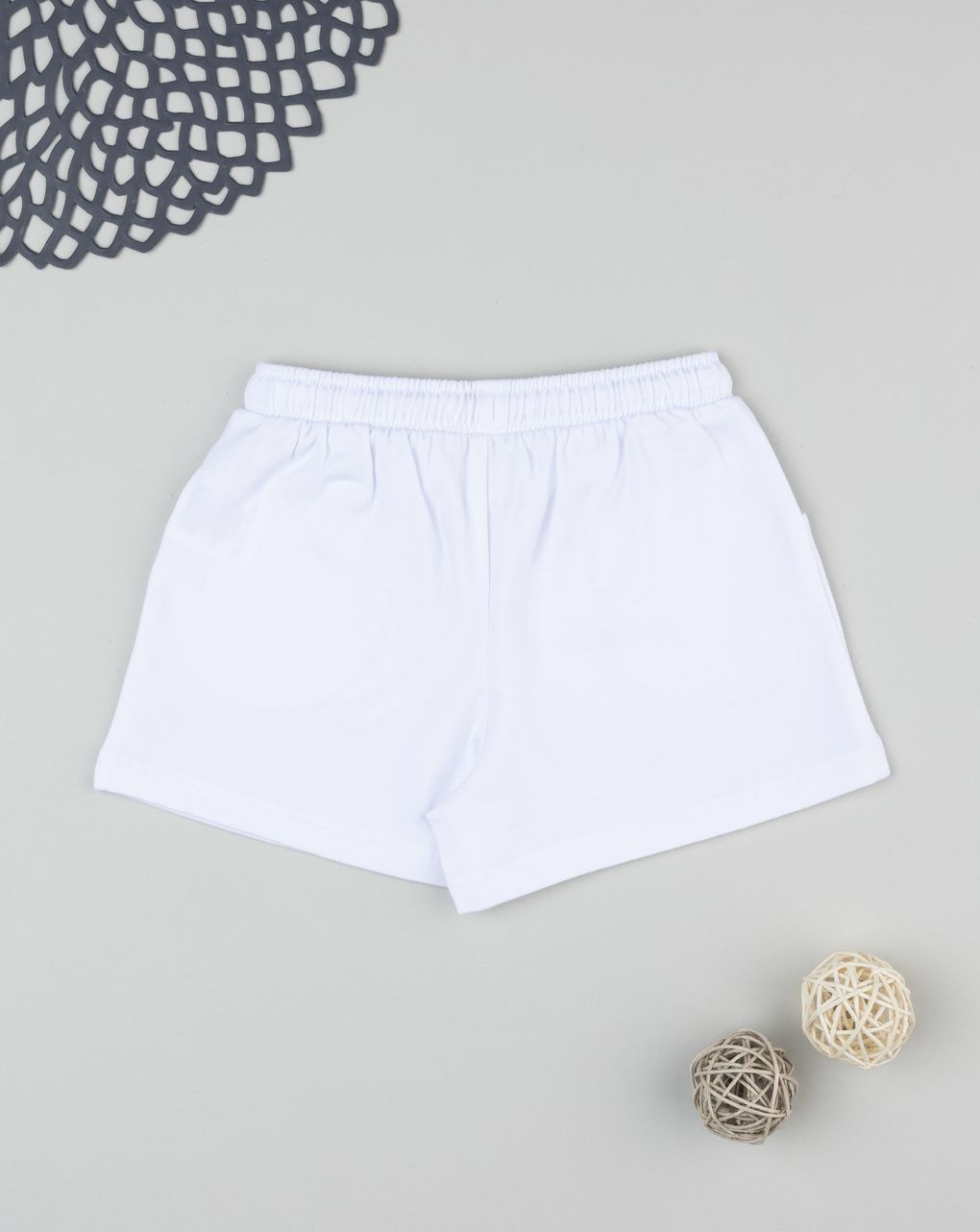 Shorts bimba bianco cuore