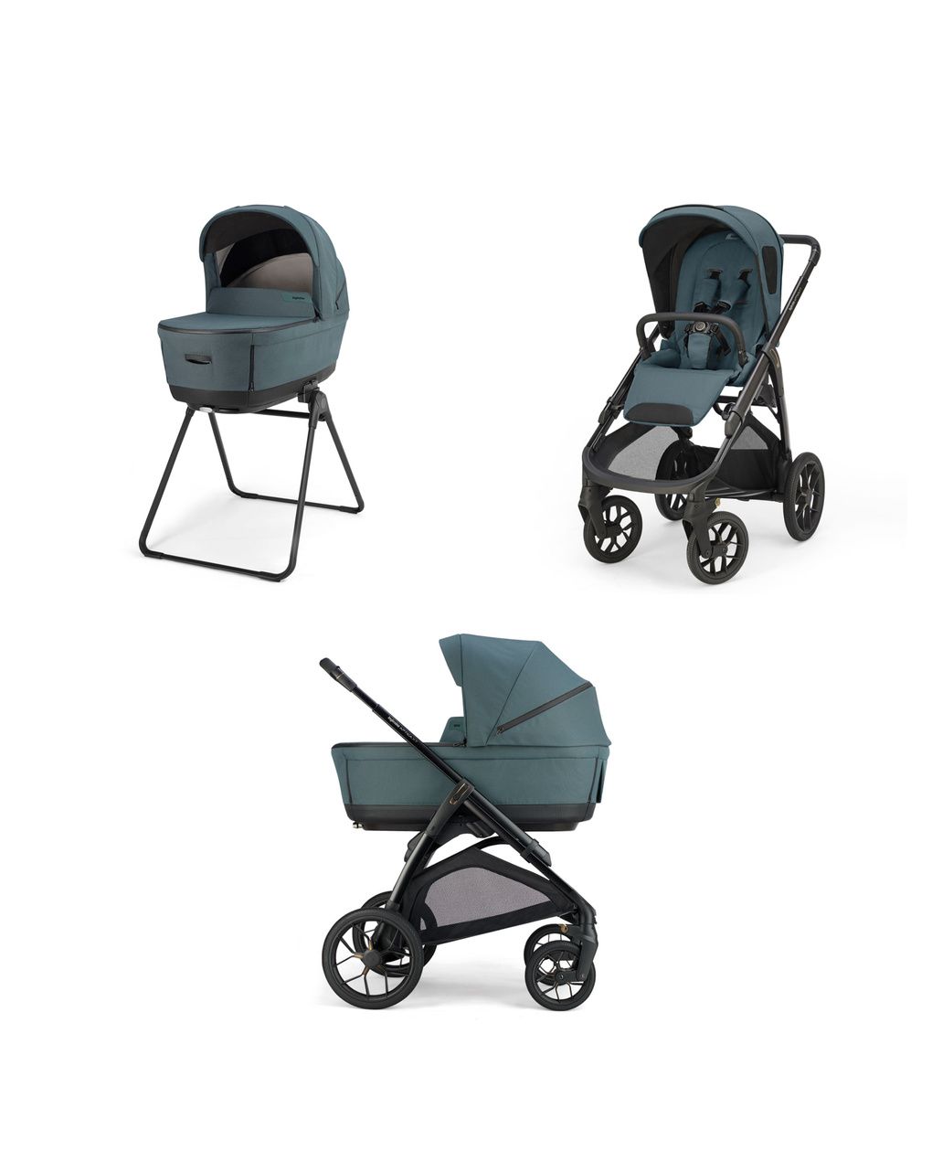 Aptica xt system duo - himalaya blue con telaio black - inglesina