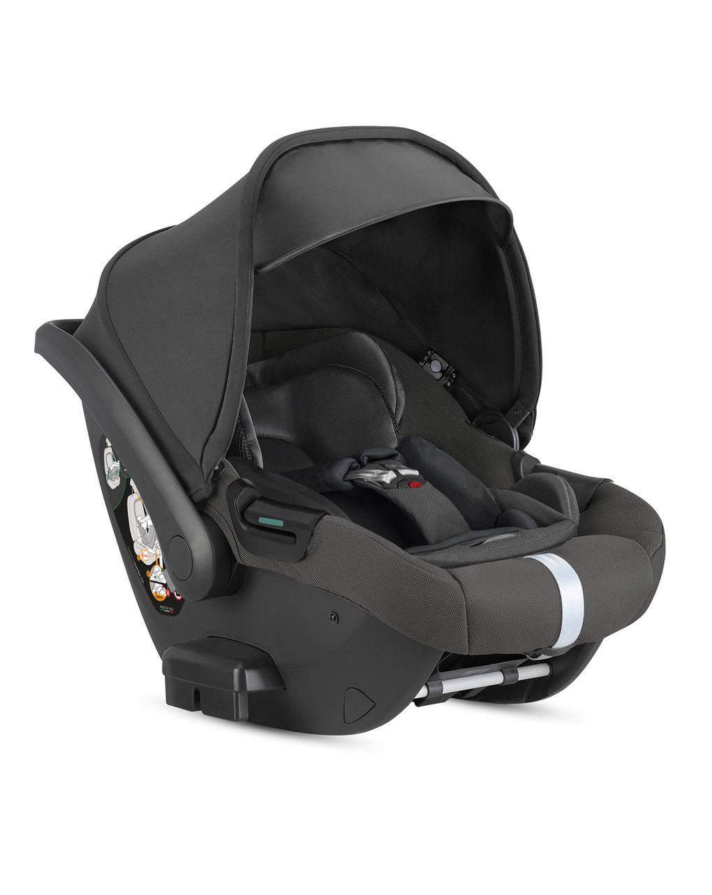 Aptica xt system quattro - magnet grey con telaio nero e seggiolino auto darwin infant recline - inglesina