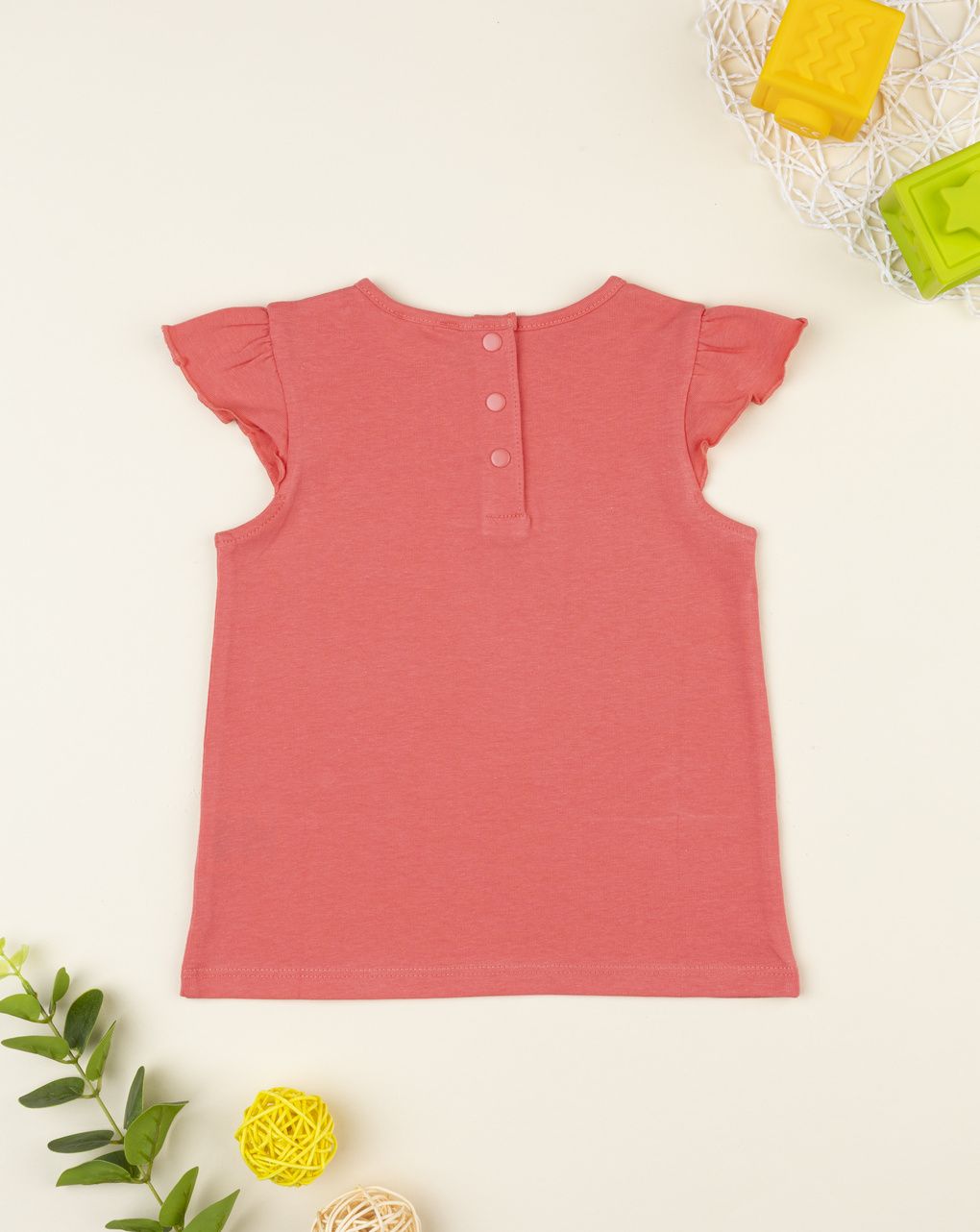 T-shirt corallo bimba lumachine