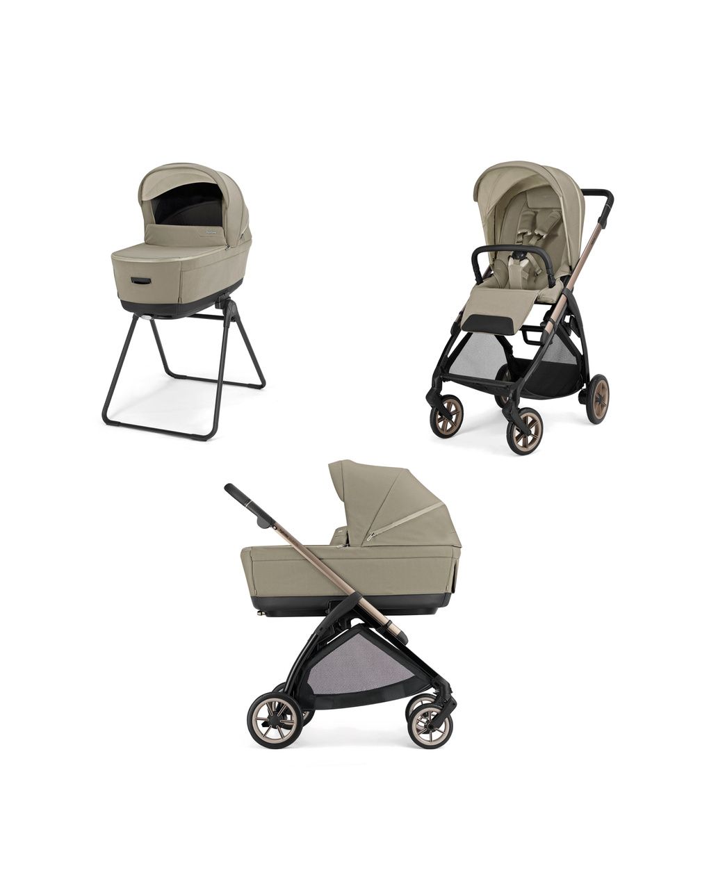 Electa system duo - hangar beige con telaio bronze - inglesina